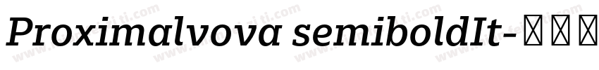 Proximalvova semiboldIt字体转换